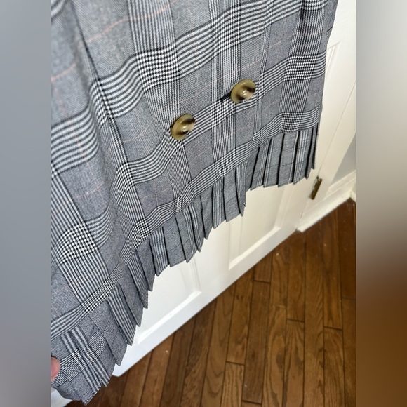 Anna Cate Collection Sara Vest Dress Plaid Double Breasted Pleated Hem | Size M - Picture 8 of 13